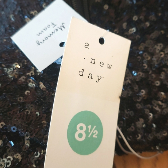 NWT A New Day Sequin Black Women's Boots Size 8.5 - Picture 11 of 14